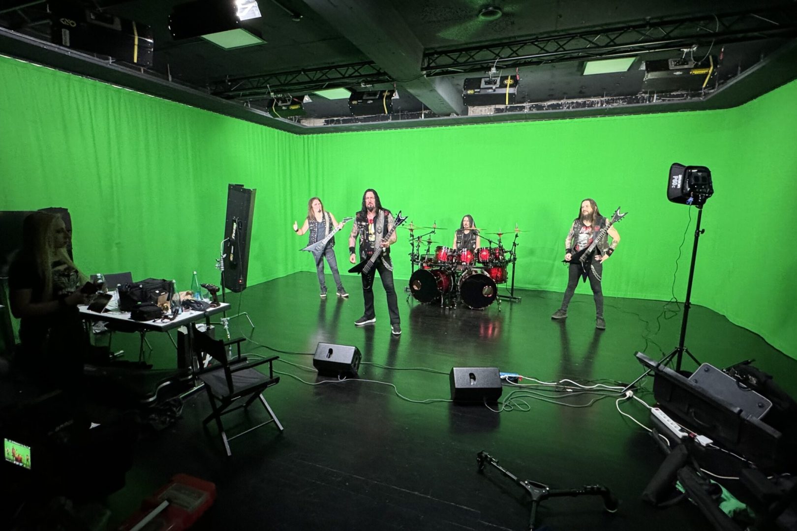 Studio 2 Filmproduktion Greenscreen Produktion mit Heavy Metal Band